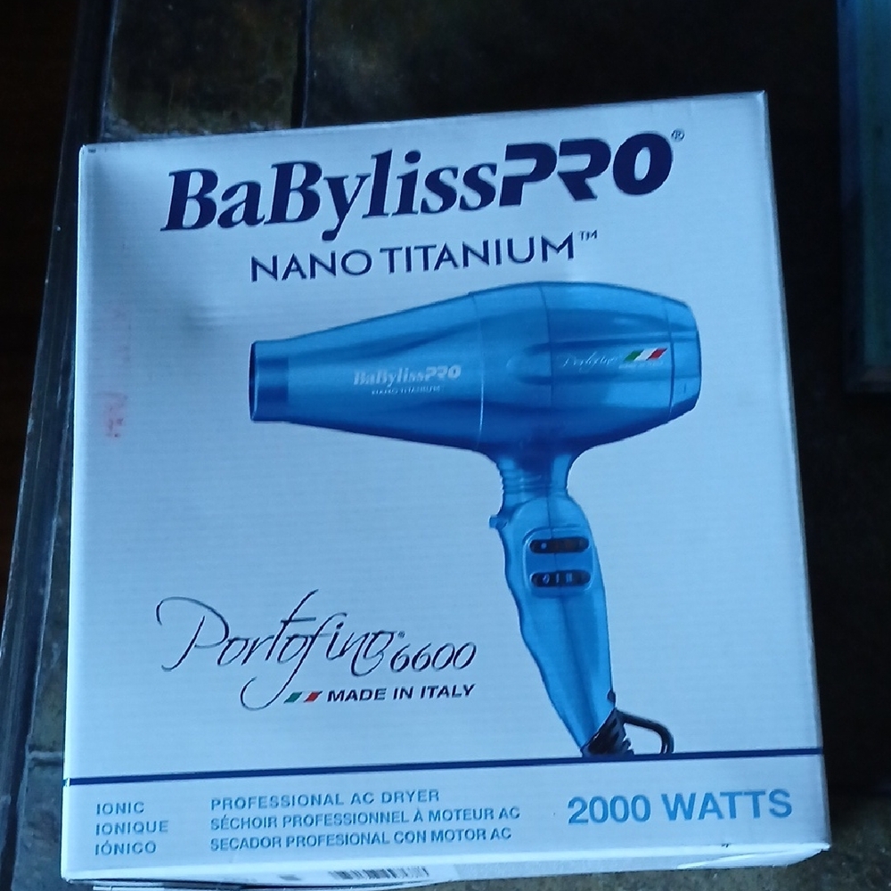 BaBylissPRO Nano Titanium Hair Dryer - Blue.      D